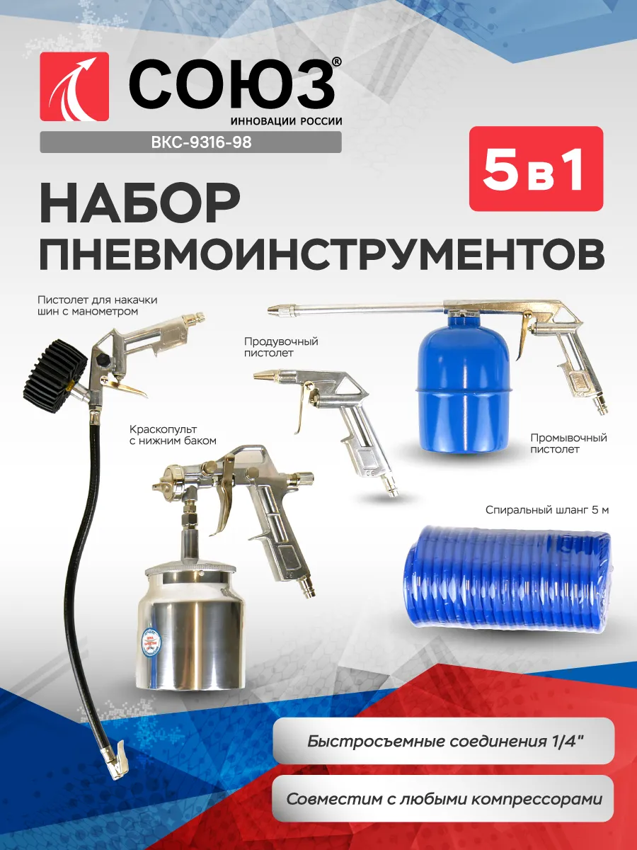 Набор пневмоинструмента для компрессора ВКС-9316-98