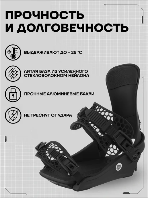 TERROR Крепления для сноуборда - CREW, черный, фото 6