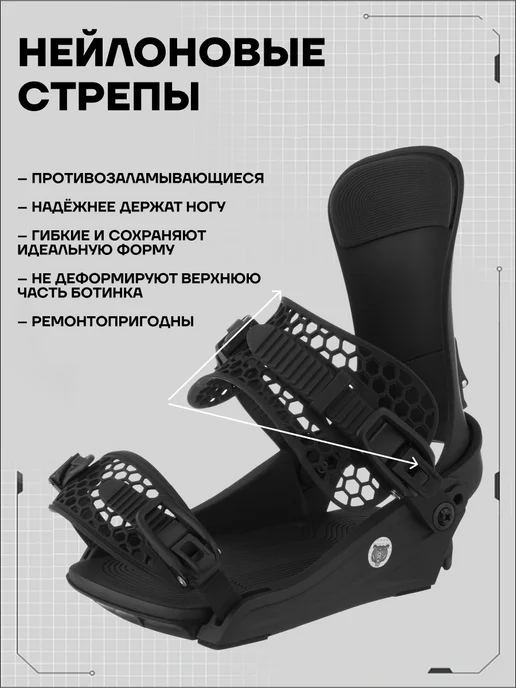 TERROR Крепления для сноуборда - CREW, черный, фото 7