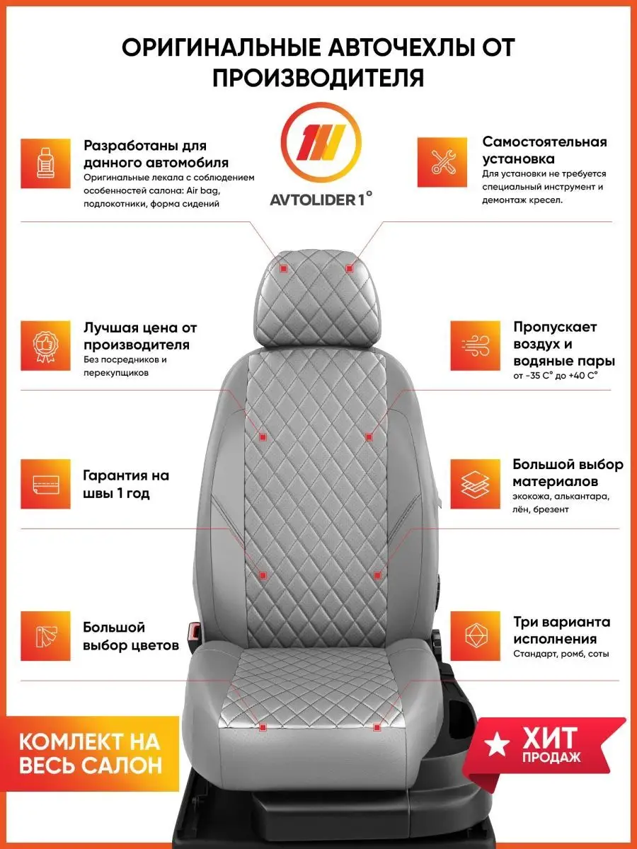 Чехлы на сиденья Пежо 3008 Peugeot 3008 с 2009-2016 AVTOLIDER1 131662580  купить в интернет-магазине Wildberries