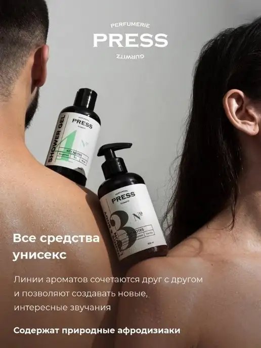 PRESS GURWITZ PERFUMERIE Шампунь-гель мужской 2-в-1 для тела и волос №1, вариант, фото 3