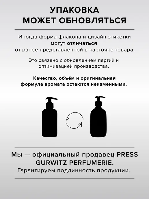 PRESS GURWITZ PERFUMERIE Шампунь-гель мужской 2-в-1 для тела и волос №1, вариант, фото 6