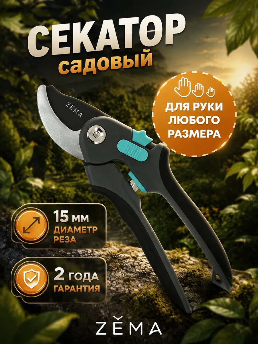 Профессиональный садовый секатор "Zema" ZM3002