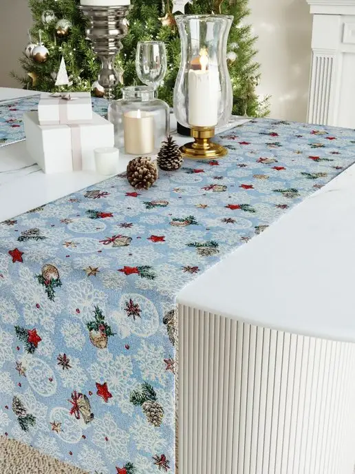Pettirosso Дорожка на стол новогодняя гобеленовая 40х155, 40x155, фото 2