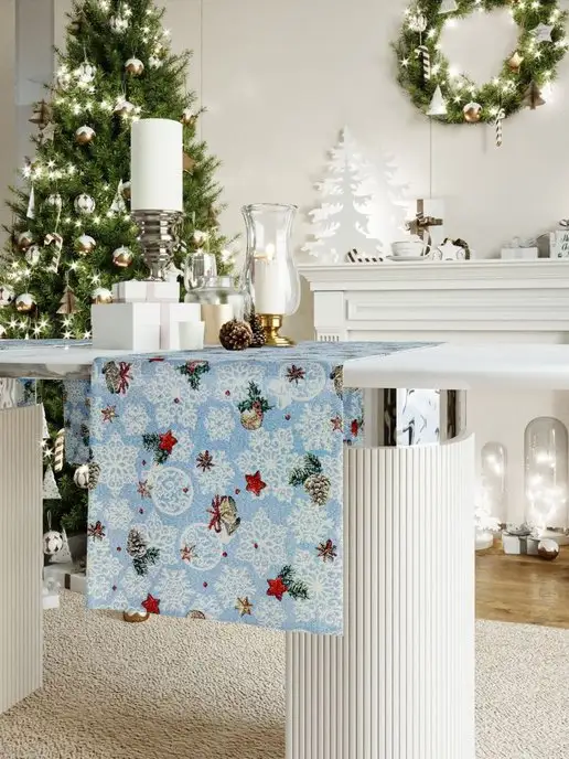 Pettirosso Дорожка на стол новогодняя гобеленовая 40х155, 40x155, фото 3