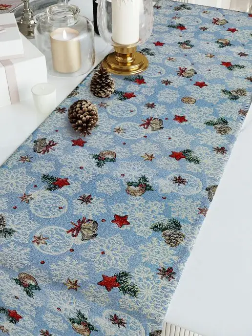 Pettirosso Дорожка на стол новогодняя гобеленовая 40х155, 40x155, фото 5