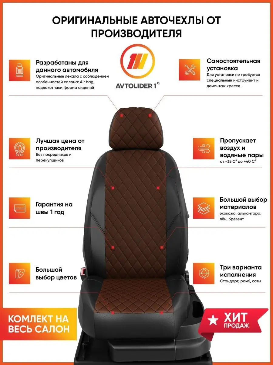 Чехлы на сиденья Ситроен с4 Пикассо C4 Picasso с 2007-2013г. AVTOLIDER1  131789870 купить в интернет-магазине Wildberries