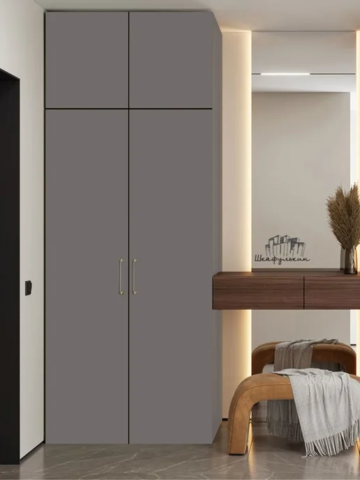 D&B Самоклеящаяся пленка для мебели серая 45х800 см, 45x800 см, фото 7