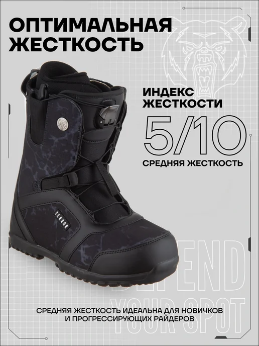 TERRO Ботинки сноубордические TERROR CREW Fastec, черный, фото 6
