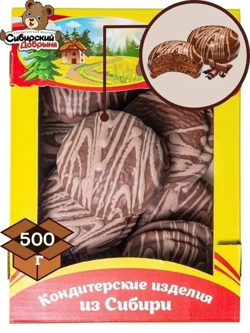 Сибирский Добрыня Печенье в коробке Мулатка-Латка шоколадное, 500 гр, 500 г