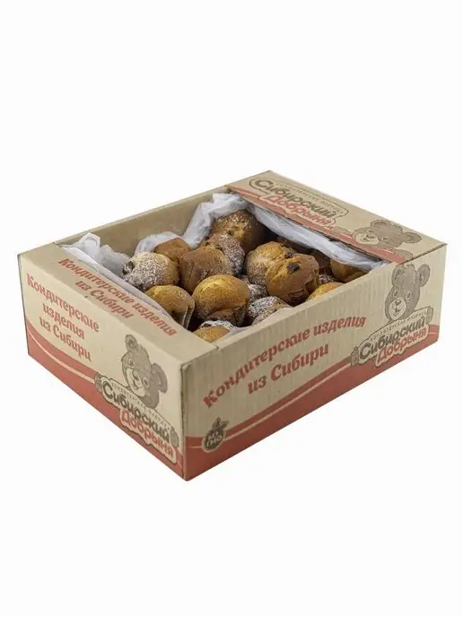Сибирский Добрыня Кексы бисквитные с изюмом, 2,5 кг, 2,5 кг, фото 3