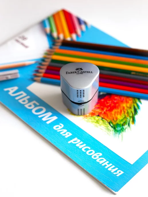 Faber-Castell Точилка для карандашей 3 отверстия, 2 контейнера, серый, фото 3