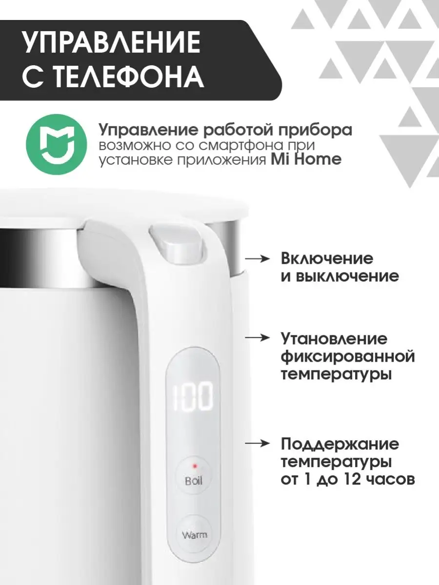 Чайник электрический Mi Smart Pro с евровилкой Xiaomi 132243475 купить за 4  040 ₽ в интернет-магазине Wildberries