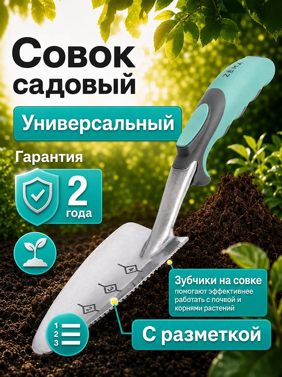 Совок садовый "Zema" Зёма ZM2110