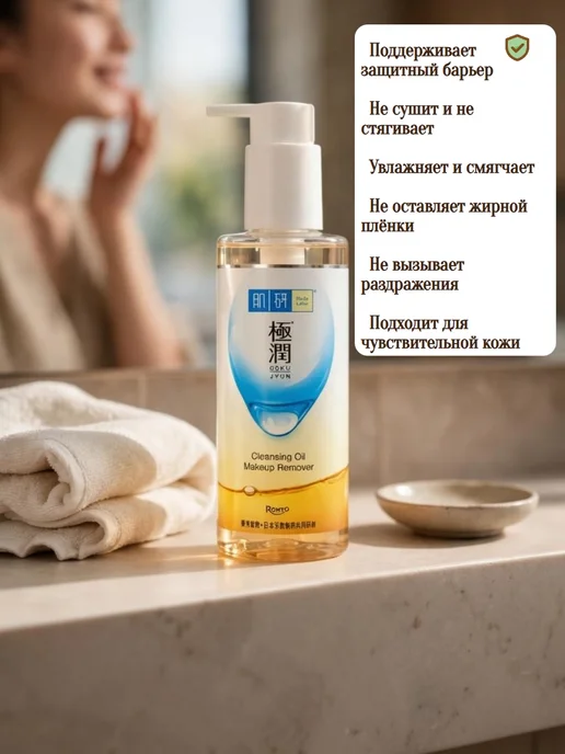 Hada Labo Гидрофильное масло для лица умывания для сухой кожи, вариант, фото 4