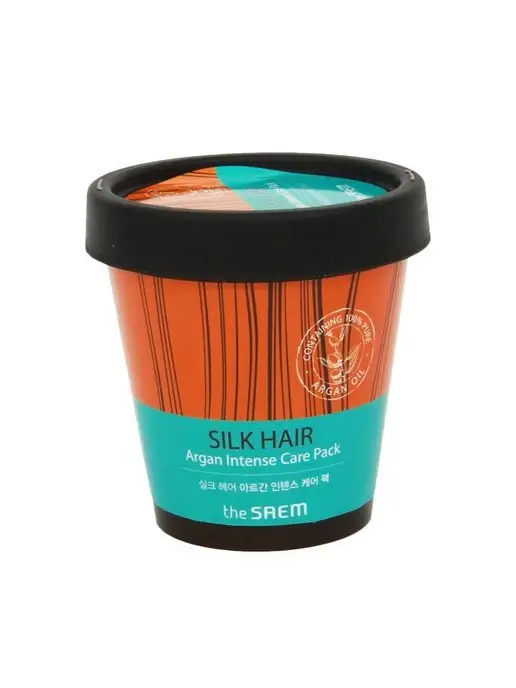 Премиум маска THE SAEM Silk Hair Argan Intense Care Pack