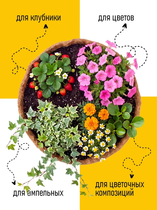 Garden Show Вкладыш из коковиты в кашпо подвесное, Сфера, d25 см, черный, фото 5