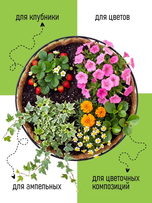 Garden Show Кашпо подвесное с вкладышем из коковиты Сфера, металл, d35, черный, фото 5