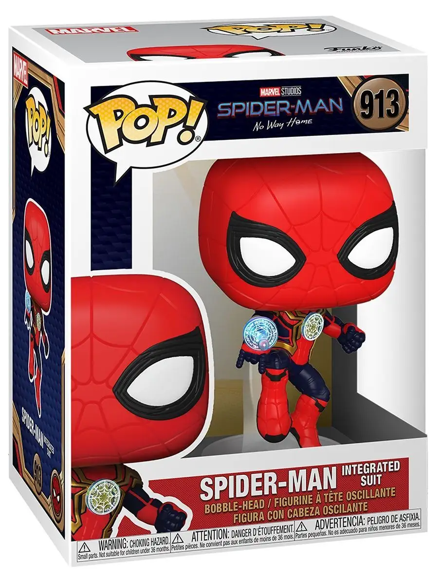 Фигурка Bobble Spider-Man (Integrated Suit) (913) 56829 Funko 132332770  купить за 2 105 ₽ в интернет-магазине Wildberries