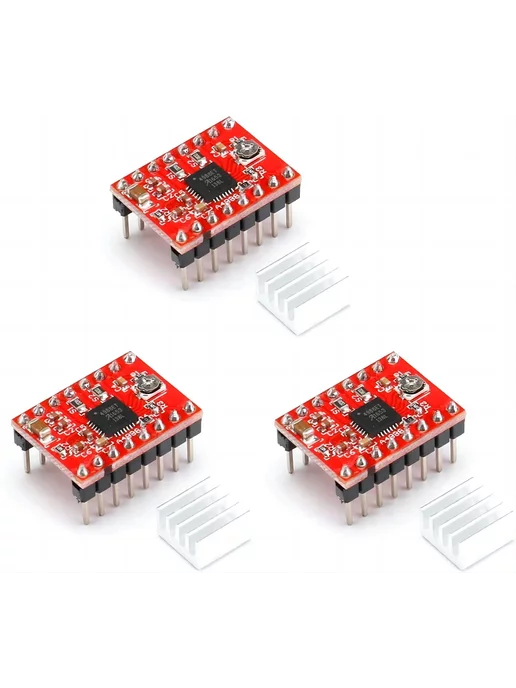 Arduino Драйвер шагового двигателя A4988 (3 шт), 3 шт