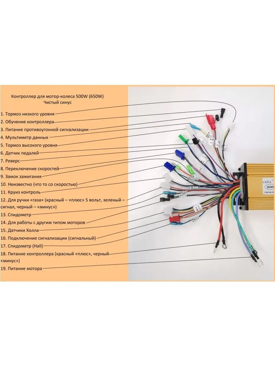 Контроллер для мотор-колеса 500W (650W) 132491533 купить в  интернет-магазине Wildberries