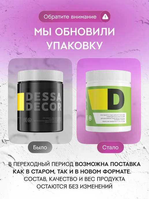 DESSA DECOR Краска для мебели и дерева меловая белая без запаха, серый, фото 2