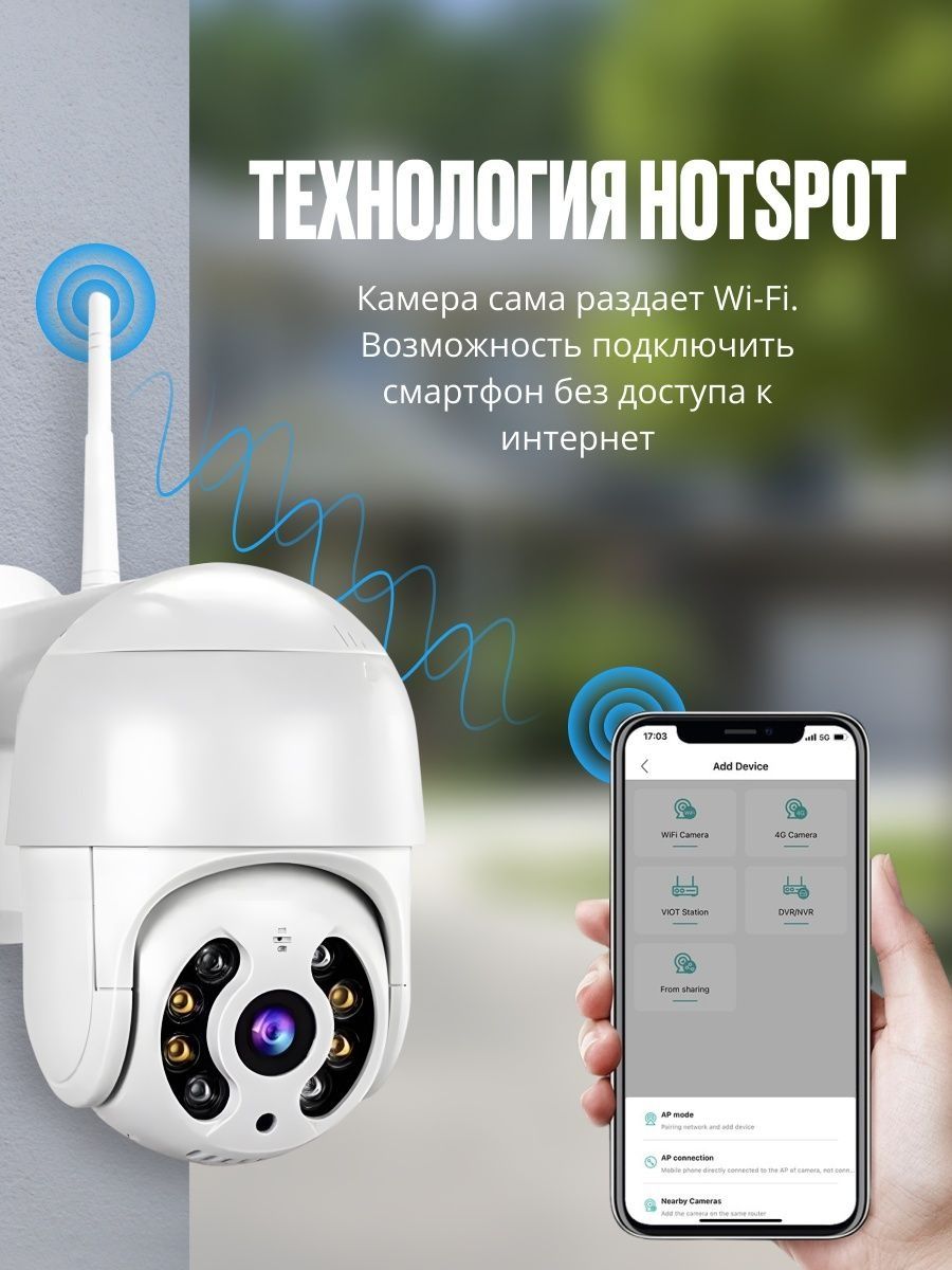 Камера видеонаблюдения уличная wi fi 3mp