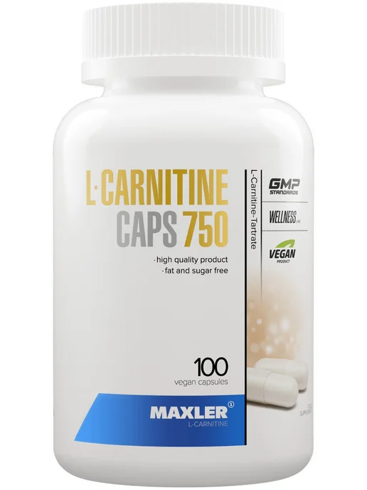 MAXLER Жиросжигатель л карнитин L-Carnitine 750 мг, 750 100 капс, фото 4