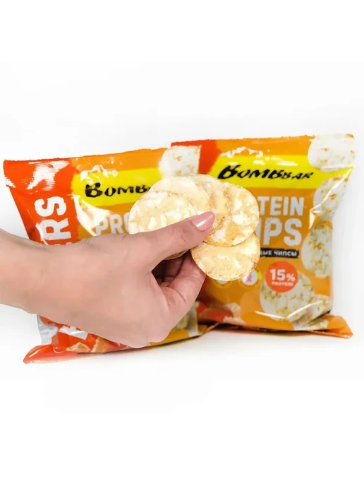 BombBar Протеиновые чипсы цельнозерновые Protein Chips 15 шт, 9 шт, фото 3