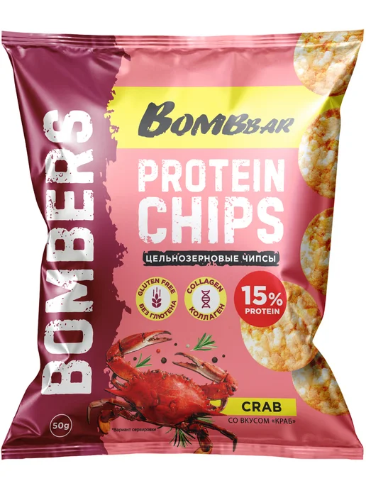 BombBar Протеиновые чипсы с коллагеном Protein Chips 9 шт, 9 шт, фото 4