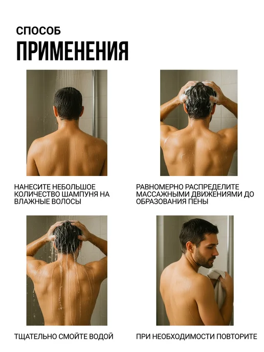 EFFETTO Шампунь для волос увлажняющий Black Leather 500 мл, 500 мл, фото 5