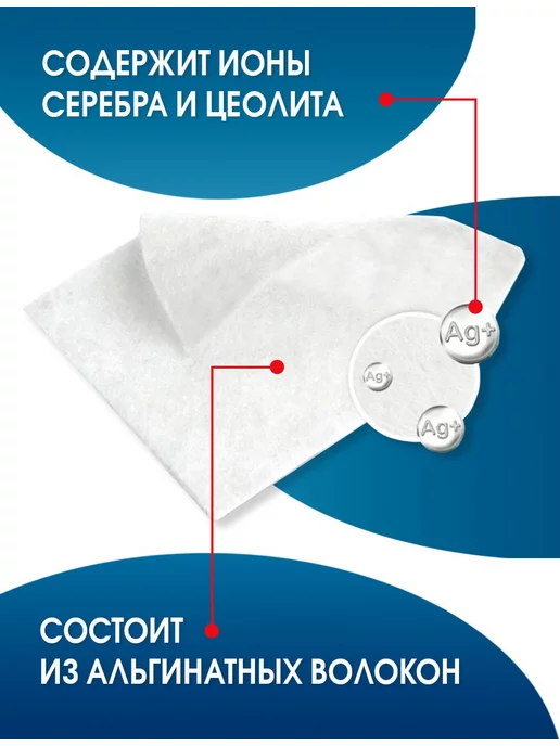 Optimelle Повязка для ран альгинатная АльгоДжелль Аг+ 10х20 см, 10x20 см, фото 2