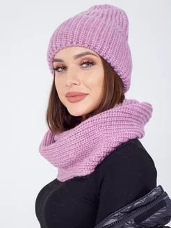 Комплект шапка бини зимняя флисовая и шарф вязаный Limastar accessories 132694201 купить за 598 ₽ в интернет-магазине Wildberries