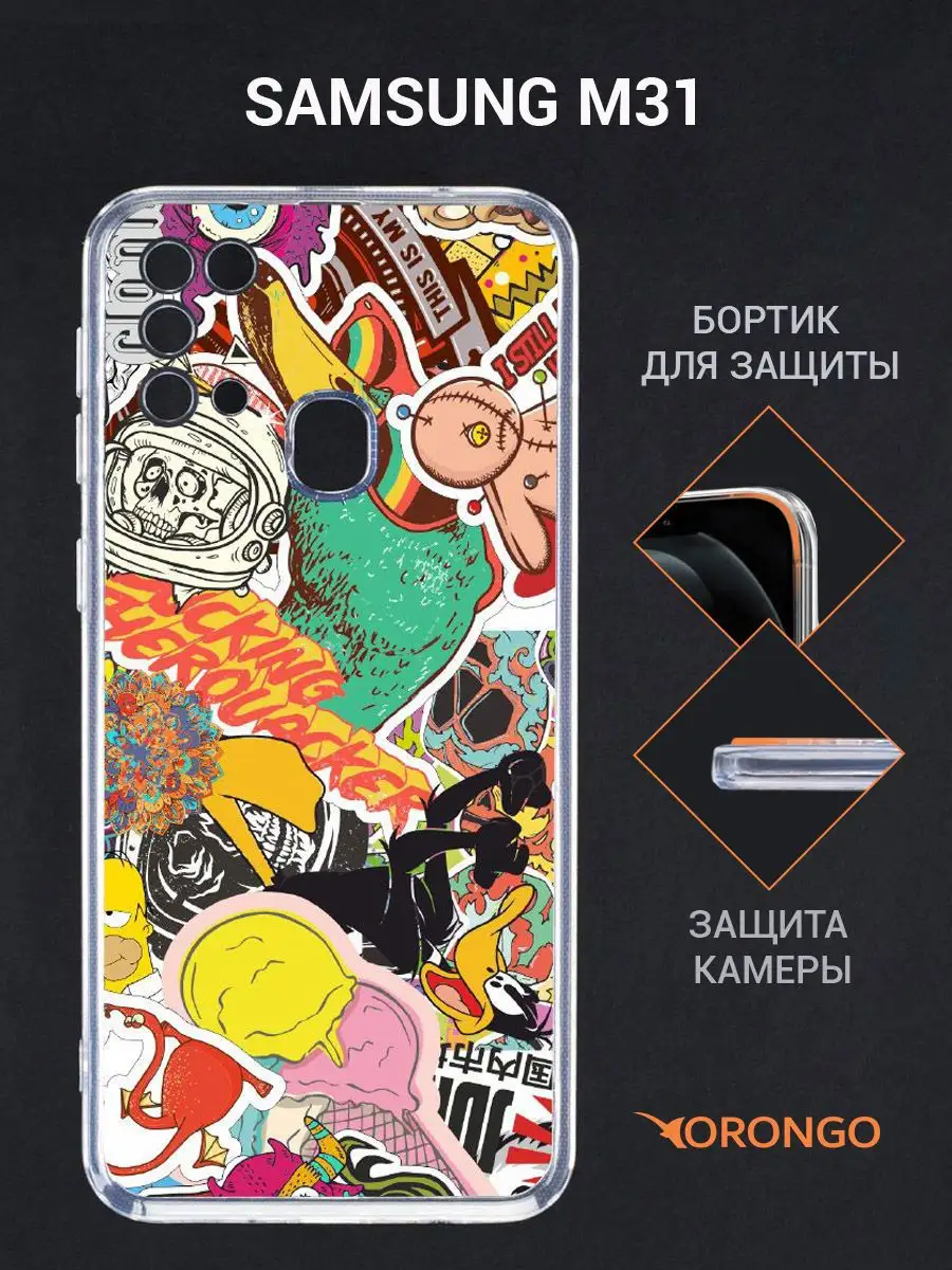 Чехол на Samsung Galaxy M31, Самсунг Галакси М31, прозрачный ORONGO  132707068 купить в интернет-магазине Wildberries