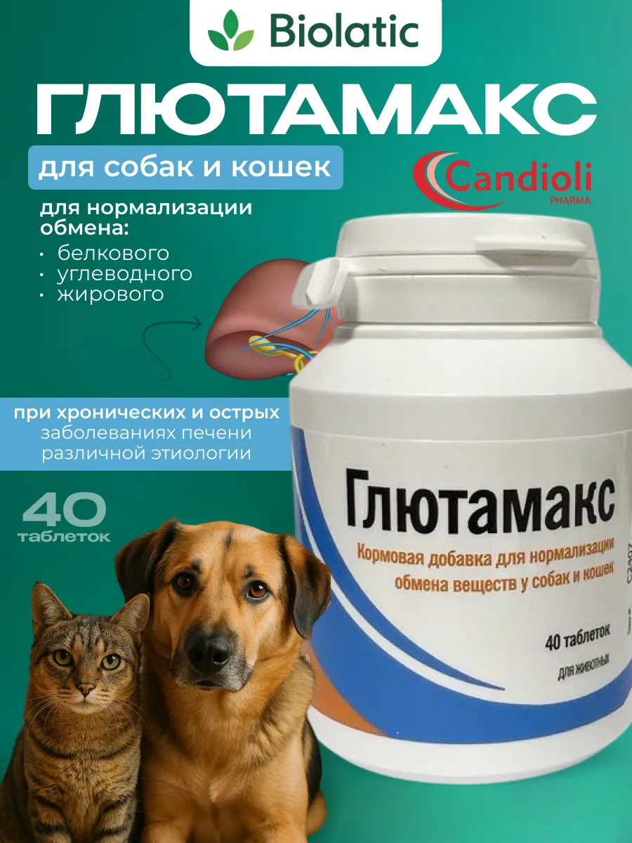 Глютамакс кормовая добавка 40 таб, 80г