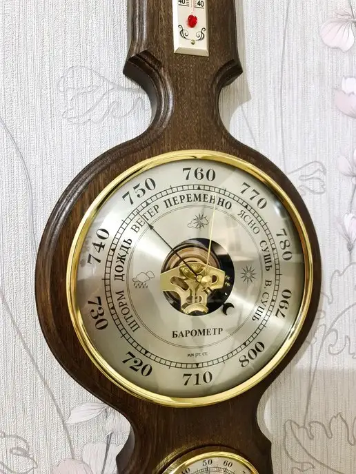 Смич Метеостанция большая механическая из дерева БМ96, вариант, фото 2
