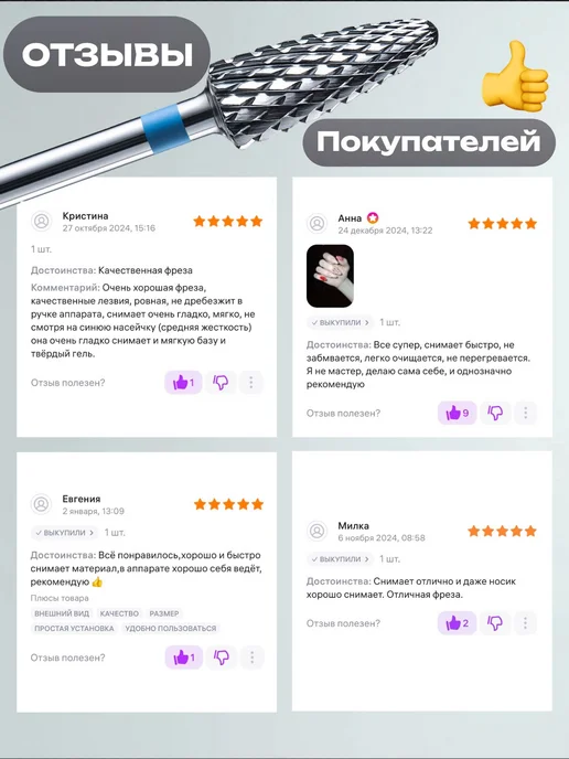 СПР НЕЙЛ Твердосплавная фреза для снятия кукуруза зеленая, синий, фото 5