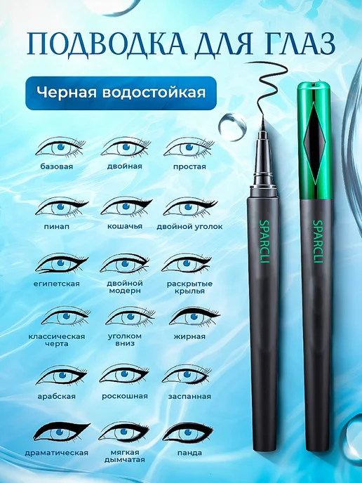 Tinery Подводка для глаз черный лайнер, черный, фото 6