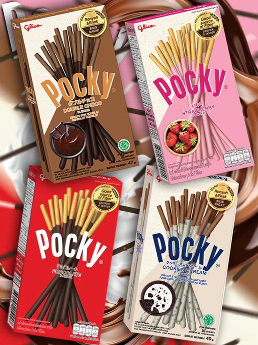 Sinzly Печенье Pocky, сладкий набор Поки ассорти, 4 шт