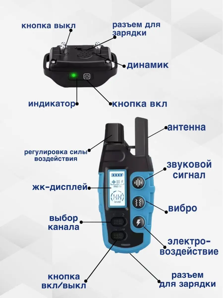 Электронный ошейник FS-250 для двух собак DOG-STALKER 133261661 купить за 8  455 ₽ в интернет-магазине Wildberries