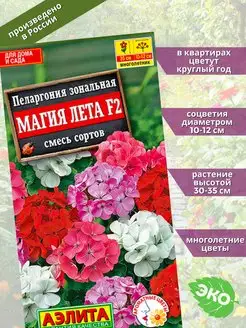 Пеларгония Магия Лета F2 смесь Агрофирма Аэлита 133261999 купить за 112 ₽ в интернет-магазине Wildberries