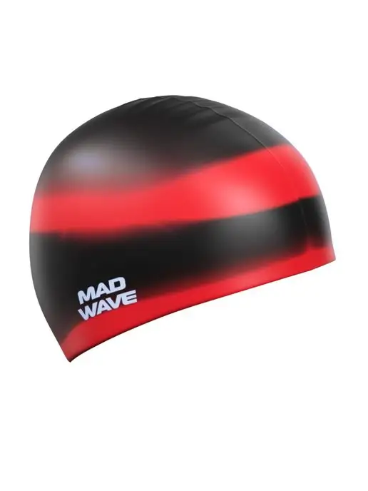 Mad Wave Шапочка для плавания силиконовая MULTI, красный