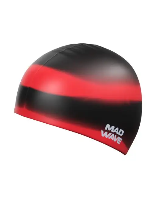 Mad Wave Шапочка для плавания силиконовая MULTI, красный, фото 3