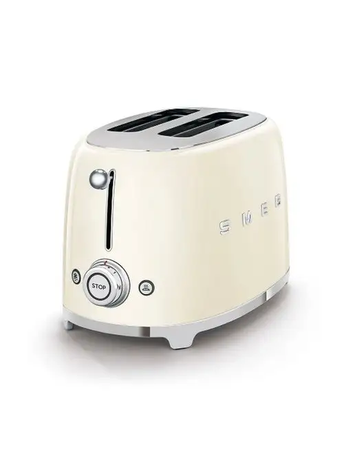 Smeg Тостер с поддоном для крошек TSF01CREU 2 тоста, бежевый, фото 8