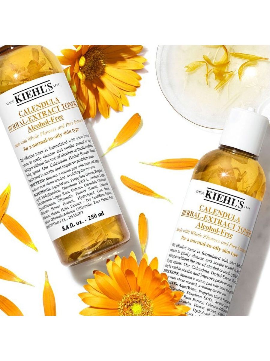 Тоник календула. Kiehl's Calendula Herbal extract Toner. Тоник килс.