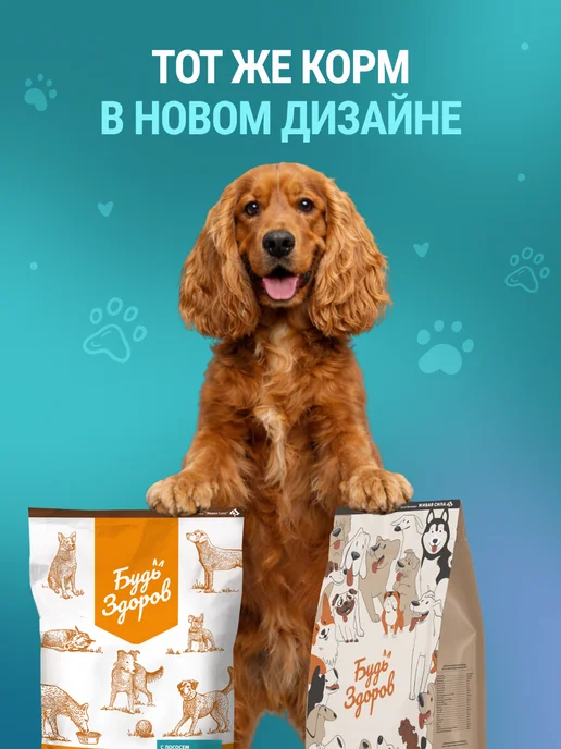 Сухой корм Будь здоров для собак, лосось, 10 кг, фото 2