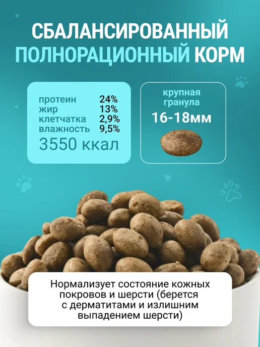 Сухой корм Будь здоров для собак, лосось, 10 кг, фото 3