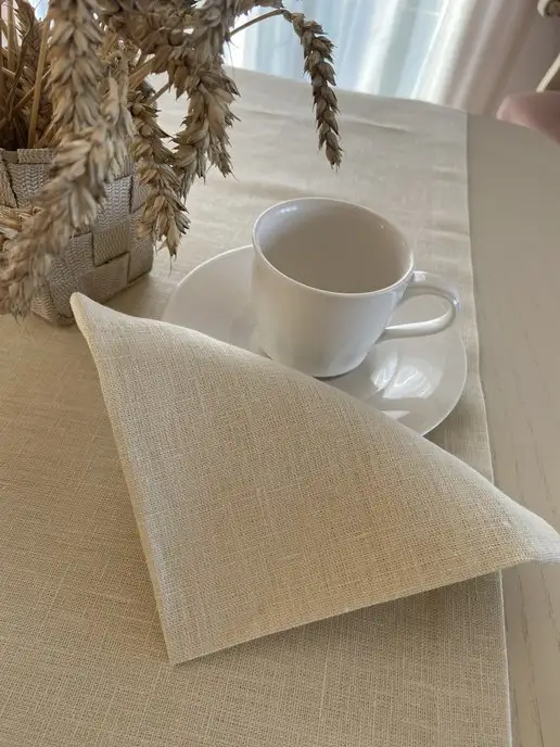 linen.waves Дорожка на стол изо льна, розовый, фото 2