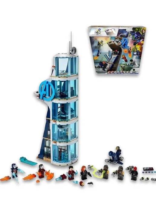 LEGO Конструктор набор Marvel Мстители Битва за башню аналог, серый, фото 5