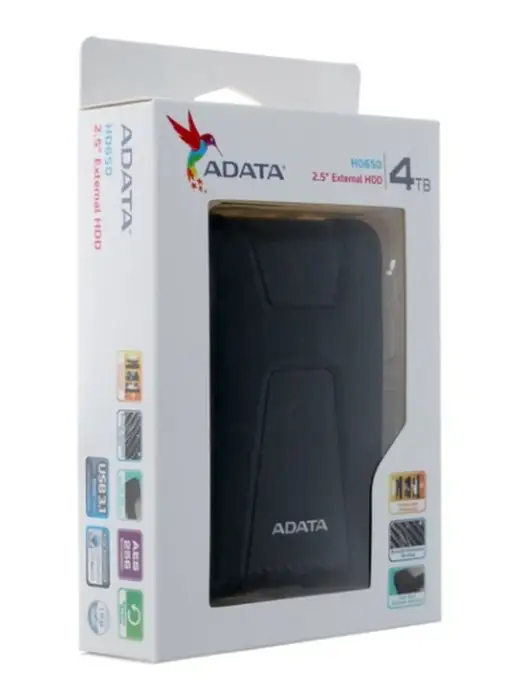 ADATA Жесткий диск AHD650-4TU31-CBK, 4TB, черный, 4 ТБ, фото 5